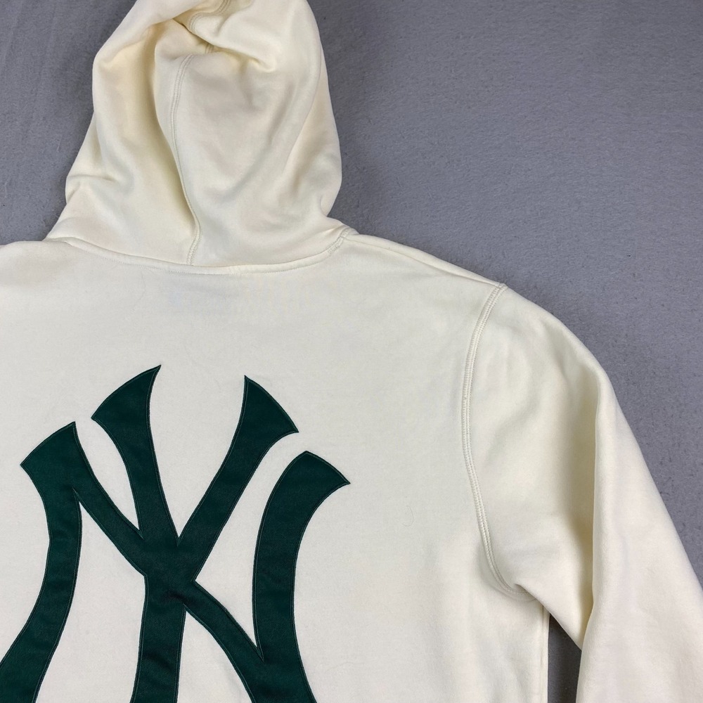 New York Yankees New Era Hoodie Large Cream Embroidered big logo - Picture 5 of 16